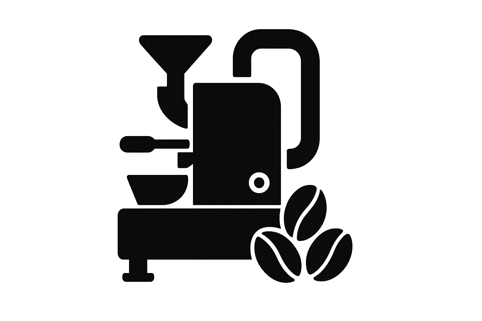 coffee roasting icon black