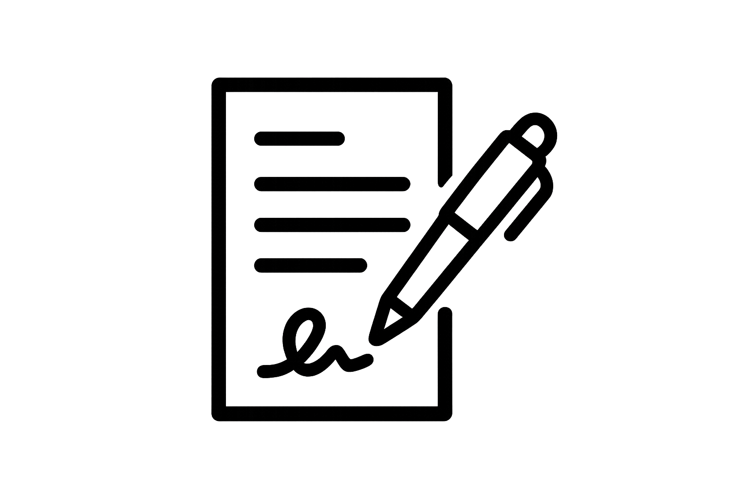 contract and terms icon black