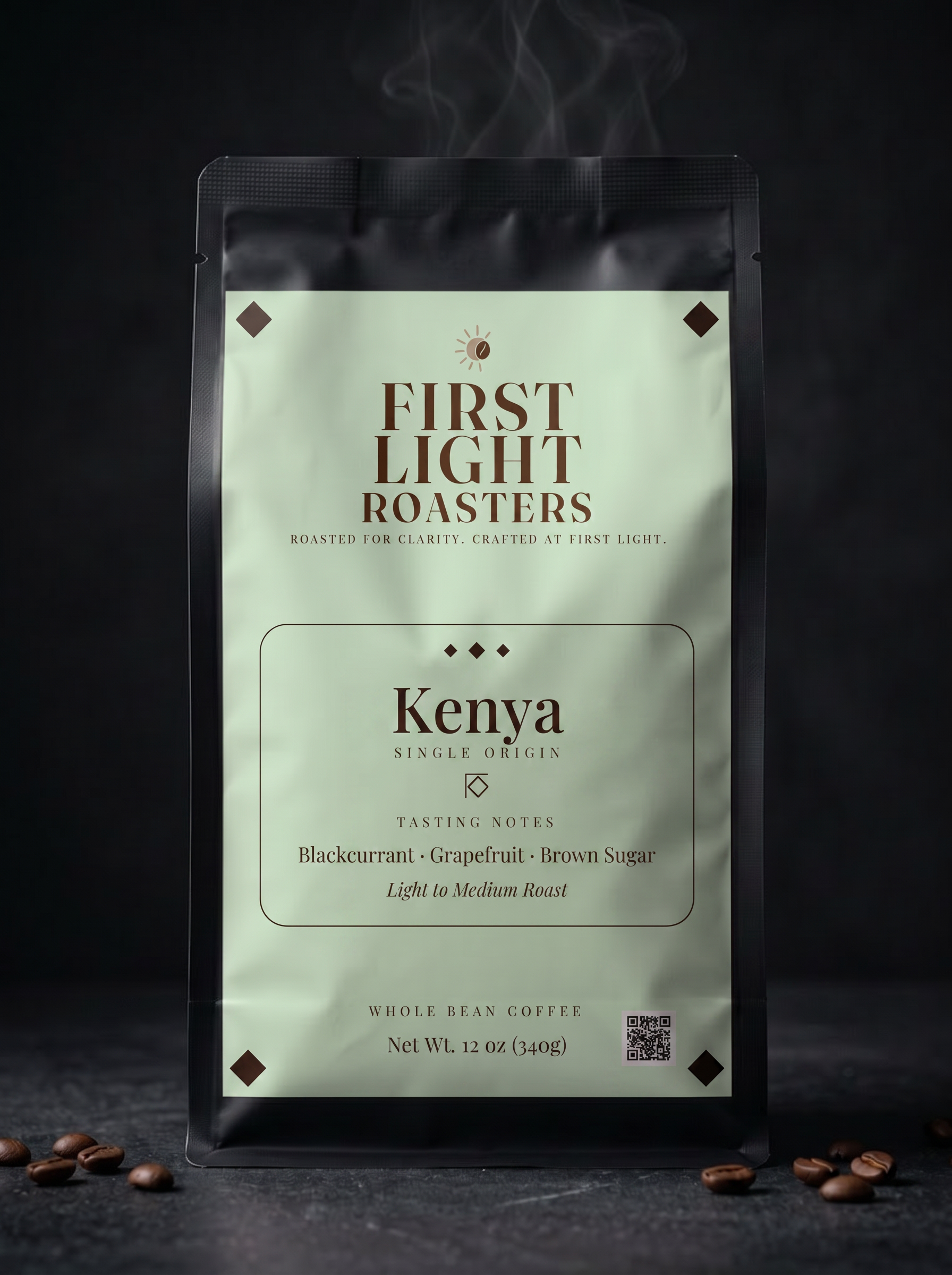 First Light Roasters Kenya AA 12 oz coffee bag