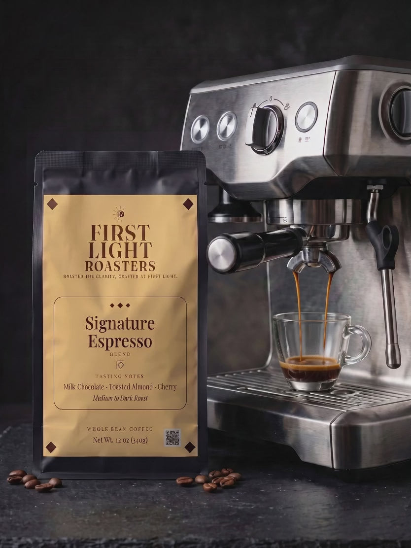 First Light Roasters Signature Espresso brewing video