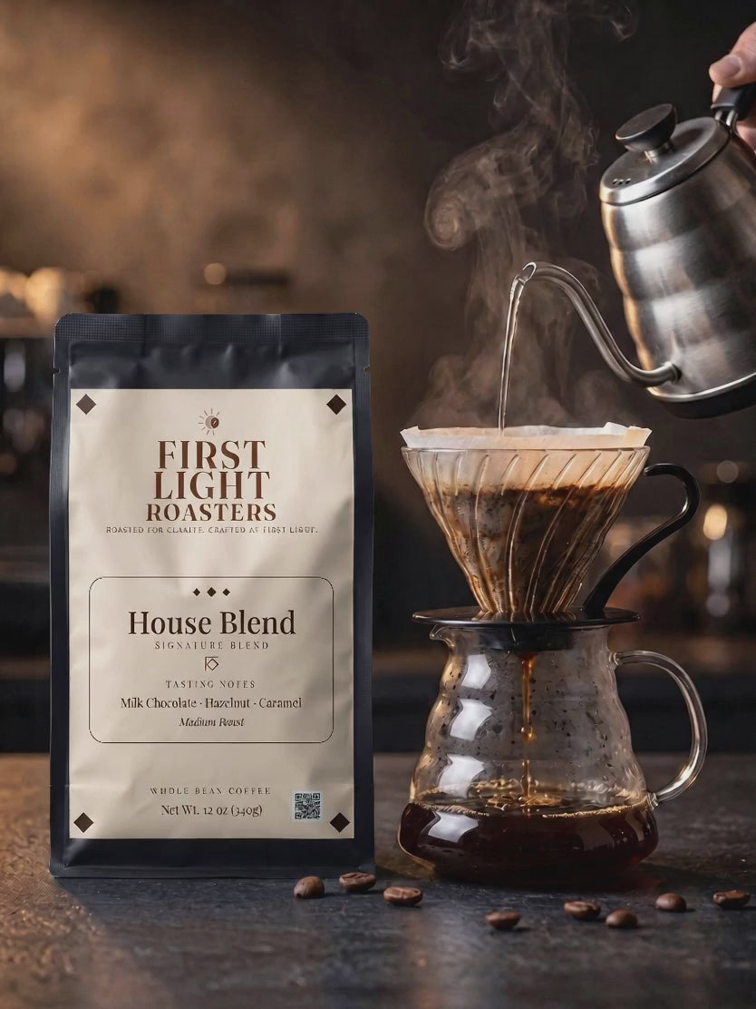 First Light Roasters House Blend brewing video